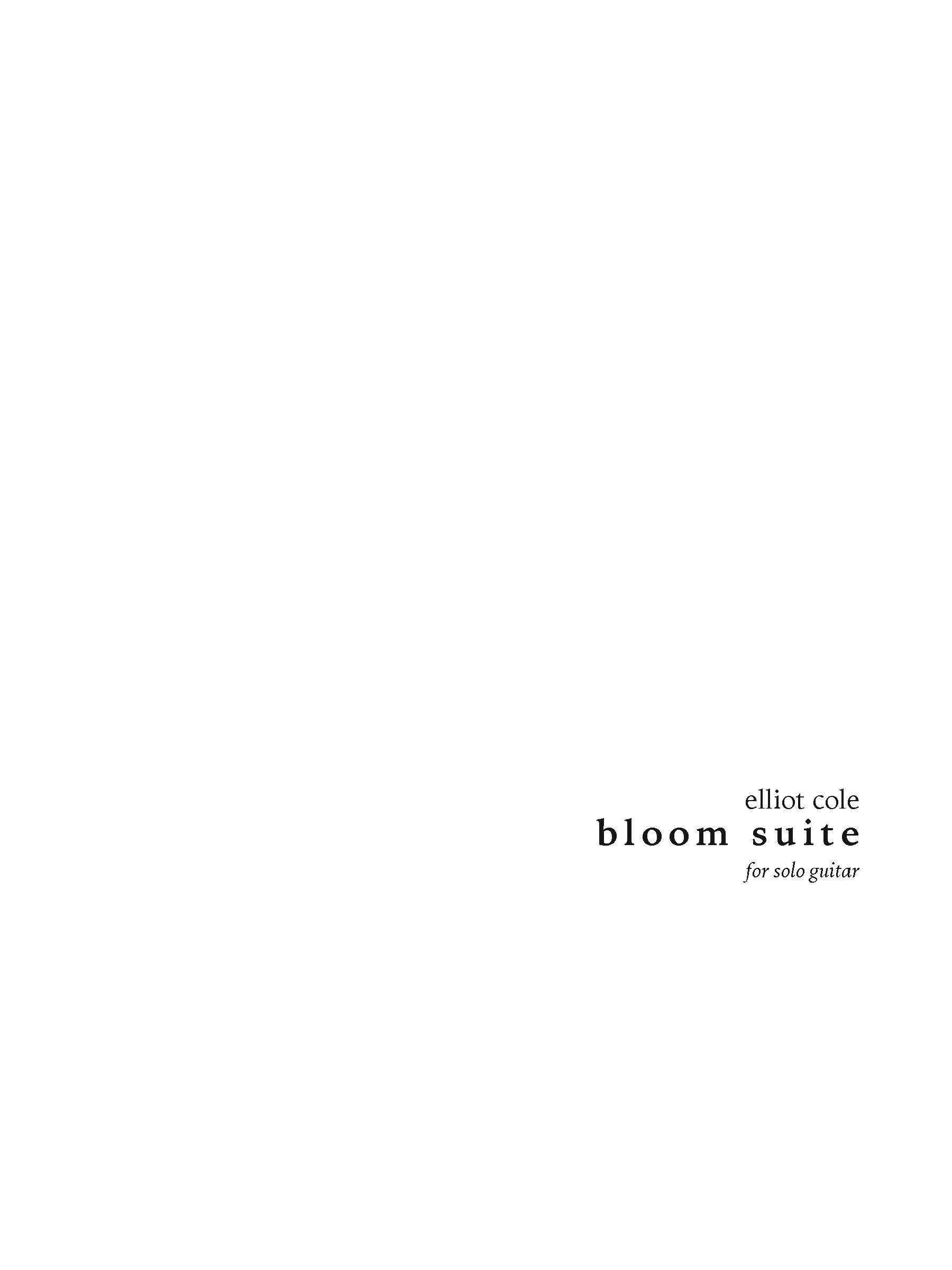 Bloom Suite score page