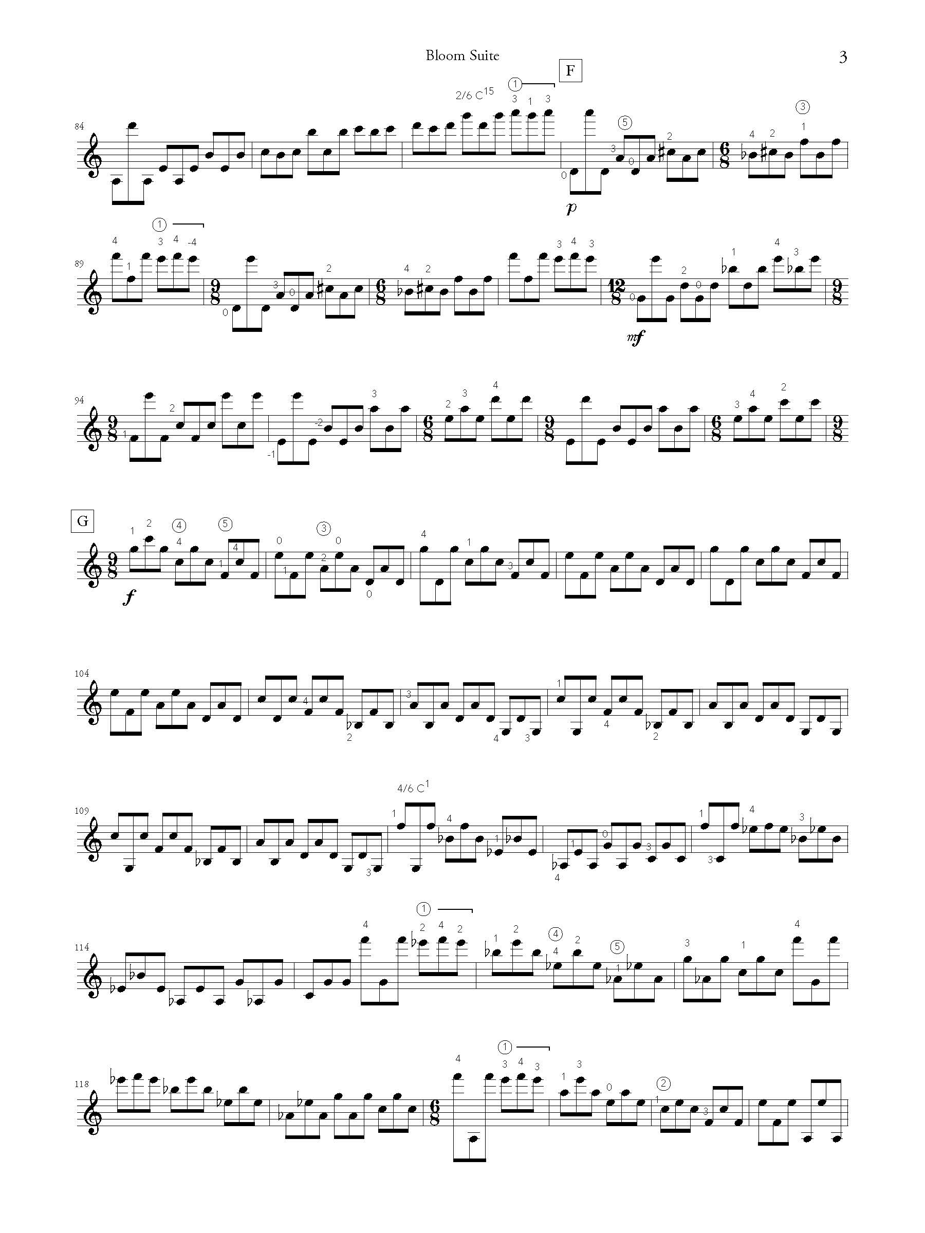 Bloom Suite score page