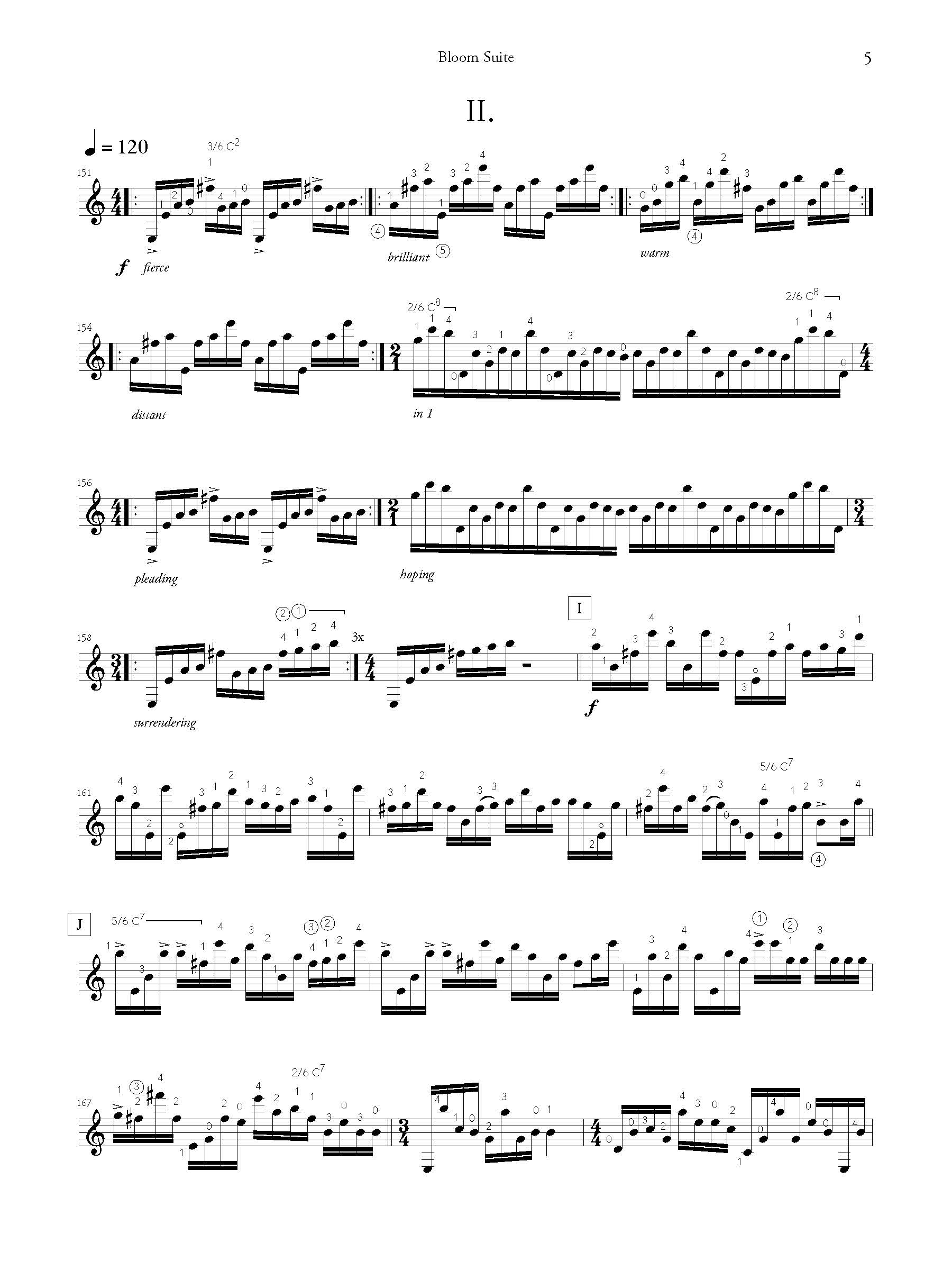 Bloom Suite score page