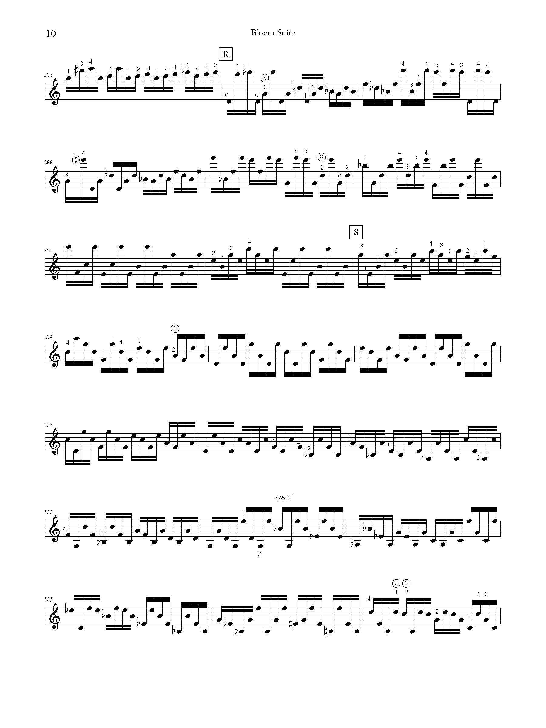 Bloom Suite score page